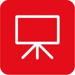Präsentationsfläche Icon - Leinwand die sinnbildlich für alle Präsentationsflächen steht wie LED Wände, Displays und interaktive Boards